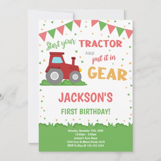 Boerderij Party voor jongens Kaart (Voorkant)