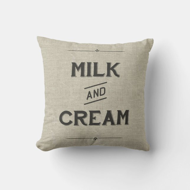  Boerderij Pillow - Melk & Cream Kussen (Voorkant)