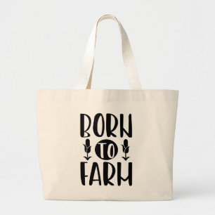 Boerderij, Platteland Boerin Kip Mevrouw Paard Koe Grote Tote Bag