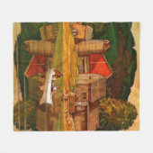 Boerderij Pond Landschap Mead Schaeffer Fleece Deken (Voorkant (Horizontaal))