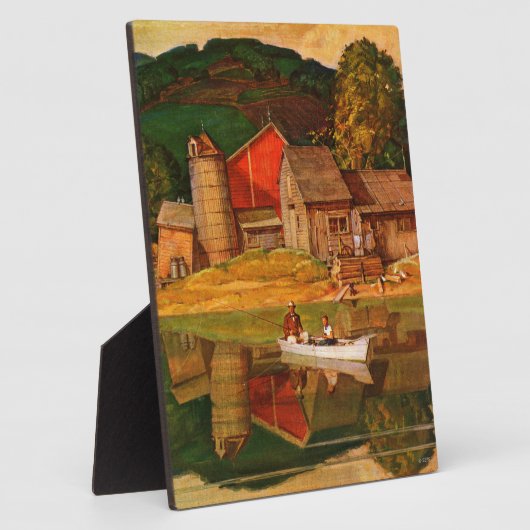 Boerderij Pond Landschap Mead Schaeffer Fotoplaat (Zijkant)