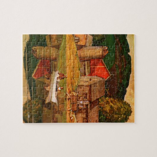 Boerderij Pond Landschap Mead Schaeffer Legpuzzel (Horizontaal)