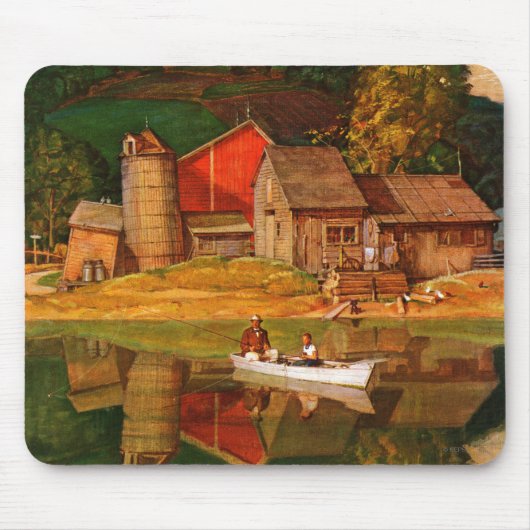 Boerderij Pond Landschap Mead Schaeffer Muismat (Voorkant)