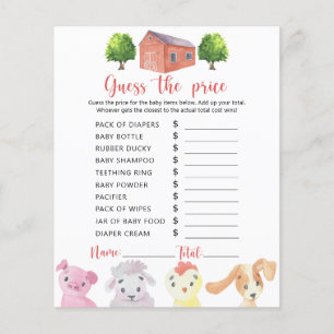 Boerderij - Raad de prijs! Spel