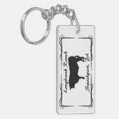 Boerderij Ranch of Stable Name Bull Cow Steer Sleutelhanger (Voorkant Links)