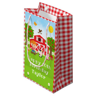 Boerderij Red Barn Red Hair Boy Happy Birthday Klein Cadeauzakje