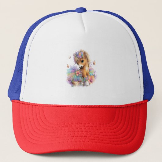 Boerderij regenboog zomer trucker pet (Voorkant)