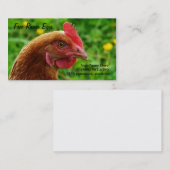 Boerderij Rhode Island Red Hen Visitekaartjes (Voorkant / Achterkant)