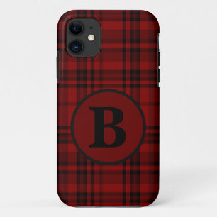 BOERDERIJ RODE GINGHAM GERUITTE PLAID iPhone 11 HOESJE