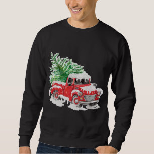 boerderij rode vrachtwagen met kerstboom trui