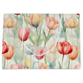 Boerderij Rood Geel Tulpenbloemen Verjaardag Groot Cadeauzakje (Voorkant)