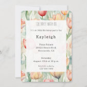 Boerderij Rood Geel Tulpenbloemen Verjaardag Kaart (Voorkant)