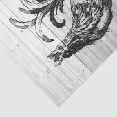 Boerderij Rooster Weathered Barn Wood Tissuepapier (Detail)