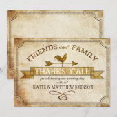 Boerderij Rooster Weer Vane Rustic Dank u Kaart (Voorkant / Achterkant)