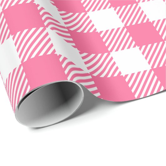 boerderij roze en witte buffel gelegd cadeaupapier (Rol Hoek)