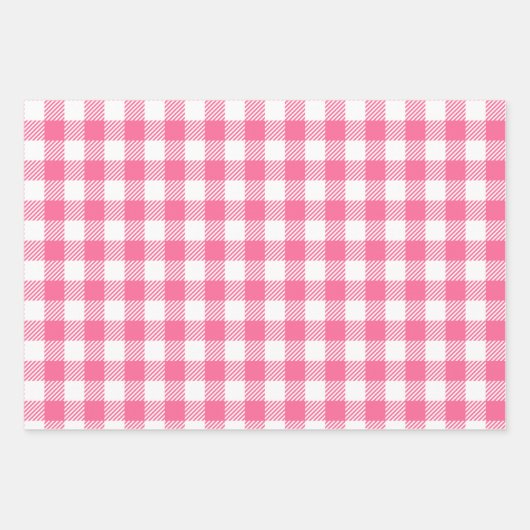 boerderij roze en witte buffel gelegd inpakpapier vel (Voorkant)