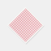 Boerderij roze gingham servet (Hoek)