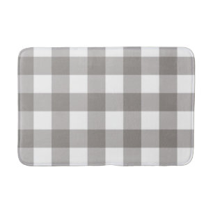 Boerderij Rustic Grijs & Wit Buffalo Plaid Vierkan Badmat
