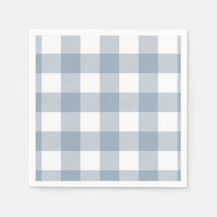 Boerderij Rustiek Blauw Grijs Buffalo Plaid Vierka Servet