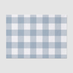 Boerderij Rustiek Blauw Grijs Buffalo Plaid Vierka Tissuepapier