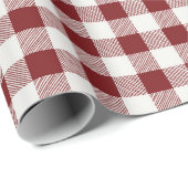 Boerderij Rustiek Bourgondië Buffalo Check Cadeaupapier (Rol Hoek)