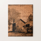 Boerderij rustieke schuur Donkey Legpuzzel (Verticaal)