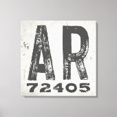 Boerderij Rustieke Staat Postcode Arkansas Canvas Afdruk (Voorkant)