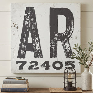 Boerderij Rustieke Staat Postcode Arkansas Canvas Afdruk