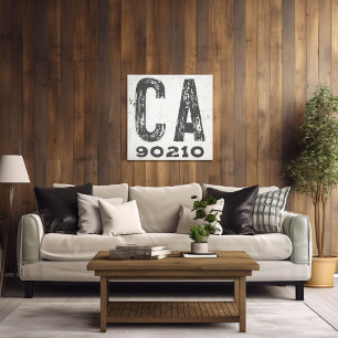 Boerderij rustieke staat postcode Californië Canvas Afdruk
