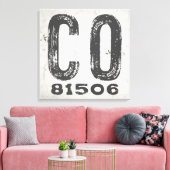 Boerderij Rustieke Staat Postcode Colorado Canvas Afdruk (Insitu (Woonkamer))