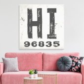 Boerderij Rustieke Staat Postcode Hawaï Canvas Afdruk (Insitu (Woonkamer))