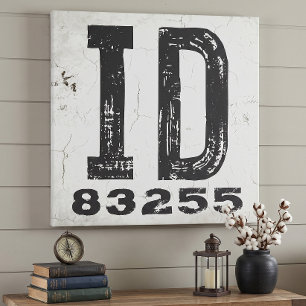 Boerderij Rustieke Staat Postcode Idaho Canvas Afdruk