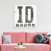 Boerderij rustieke staat Postcode Idaho Canvas Afdruk (Insitu (Woonkamer))