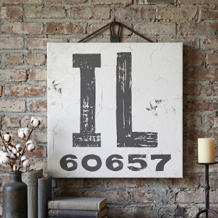 Boerderij Rustieke Staat Postcode Illinois Canvas Afdruk