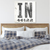 Boerderij Rustieke Staat Postcode Indiana Canvas Afdruk (Insitu (Slaapkamer))