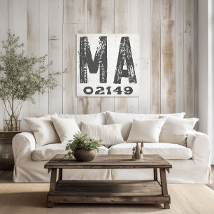 Boerderij rustieke staat postcode Massachusetts Canvas Afdruk