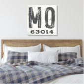 Boerderij rustieke staat postcode Missouri Canvas Afdruk (Insitu (Slaapkamer))