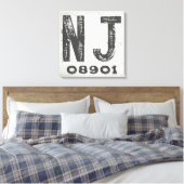 Boerderij rustieke staat postcode New Jersey Canvas Afdruk (Insitu (Slaapkamer))