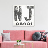 Boerderij rustieke staat postcode New Jersey Canvas Afdruk (Insitu (Woonkamer))