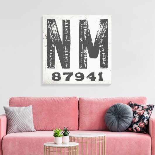 Boerderij rustieke staat postcode New Mexico Canvas Afdruk (Insitu (Woonkamer))