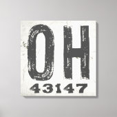 Boerderij rustieke staat postcode Ohio Canvas Afdruk (Voorkant)