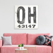 Boerderij rustieke staat postcode Ohio Canvas Afdruk (Insitu (Woonkamer))