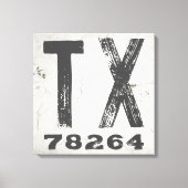Boerderij rustieke staat Postcode Texas Canvas Afdruk (Voorkant)