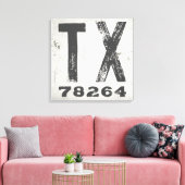 Boerderij rustieke staat Postcode Texas Canvas Afdruk (Insitu (Woonkamer))