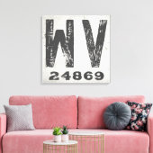 Boerderij Rustieke Staat Postcode West Virginia Canvas Afdruk (Insitu (Woonkamer))