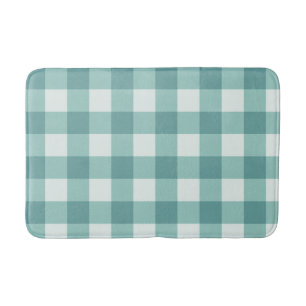 Boerderij Rustieke Teal Witte Buffalo Plaid Vierka Badmat
