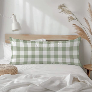 Boerderij Salie Groen Rustieke Gingham Check Plaid Lichaamskussen