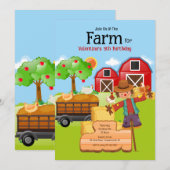 Boerderij Scarecrow Birthday Kaart (Voorkant / Achterkant)