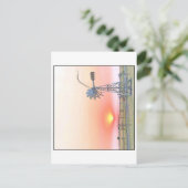 Boerderij Scene op Sunset met Rustic Windmill Briefkaart (Staand voorkant)