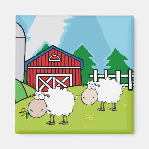 Boerderij schapen magneet